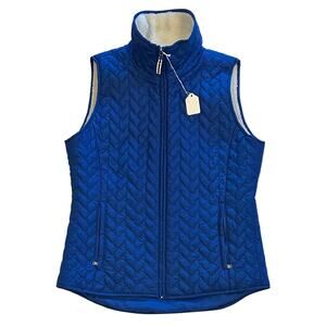 Women’s Nautica Sleeveless Vest With Wool Lining Size Medium Royal Blue